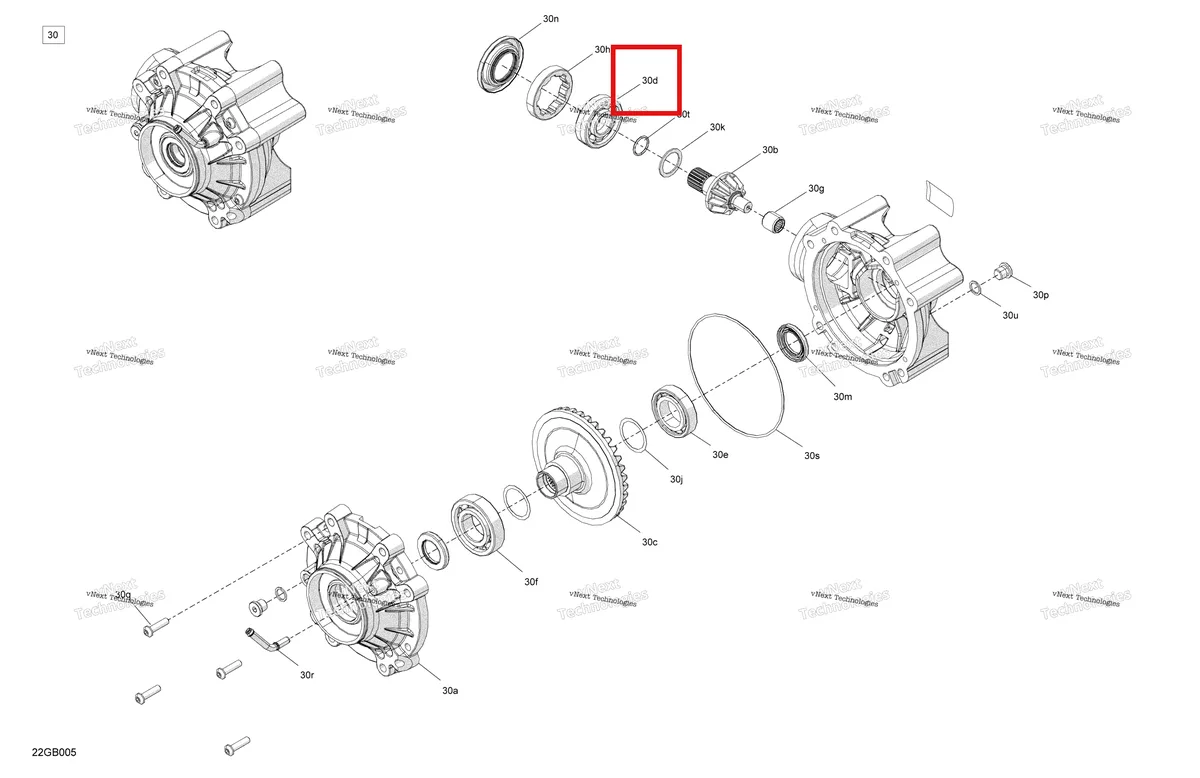 Деталь 705502055 на схеме узла 2022 Can-Am Outlander MAX 6X6 - 450 EFI - DPS Drive - Final Drive Unit