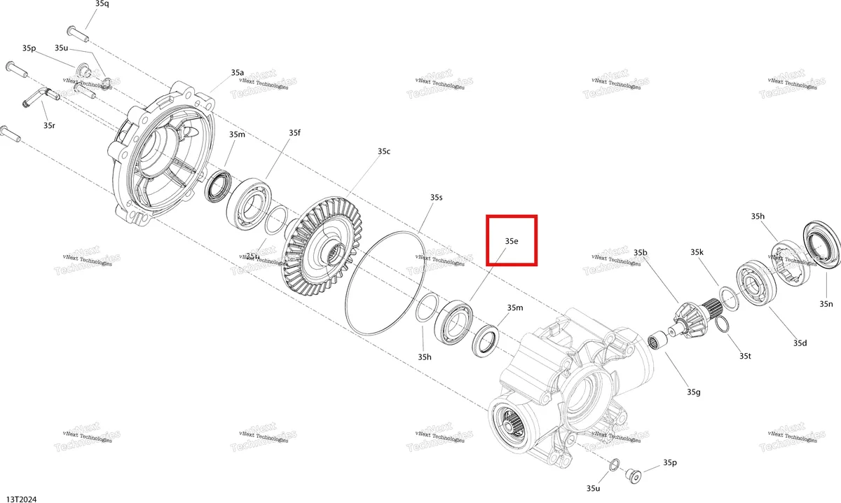 Деталь 705502056 на схеме узла 2021 Can-Am Outlander MAX 6X6 - 450 EFI - DPS Drive - Rear Section - Middle Drive Unit