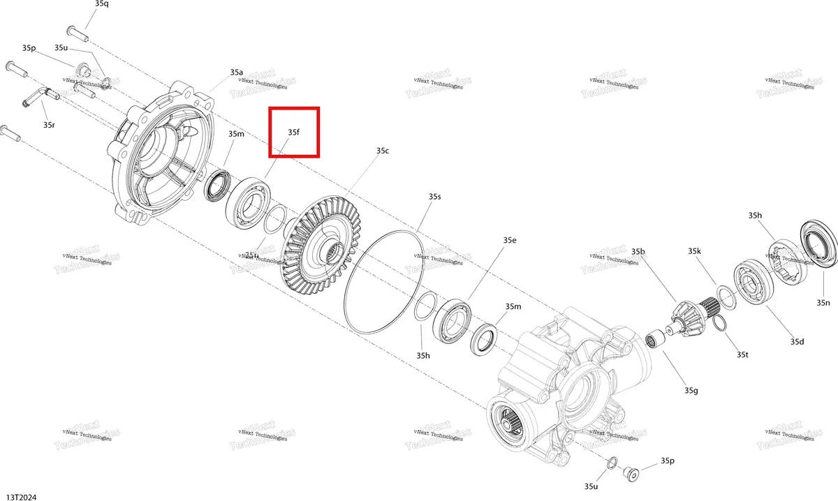 Деталь 705502057 на схеме узла 2021 Can-Am Outlander MAX 6X6 - 450 EFI - DPS Drive - Rear Section - Middle Drive Unit