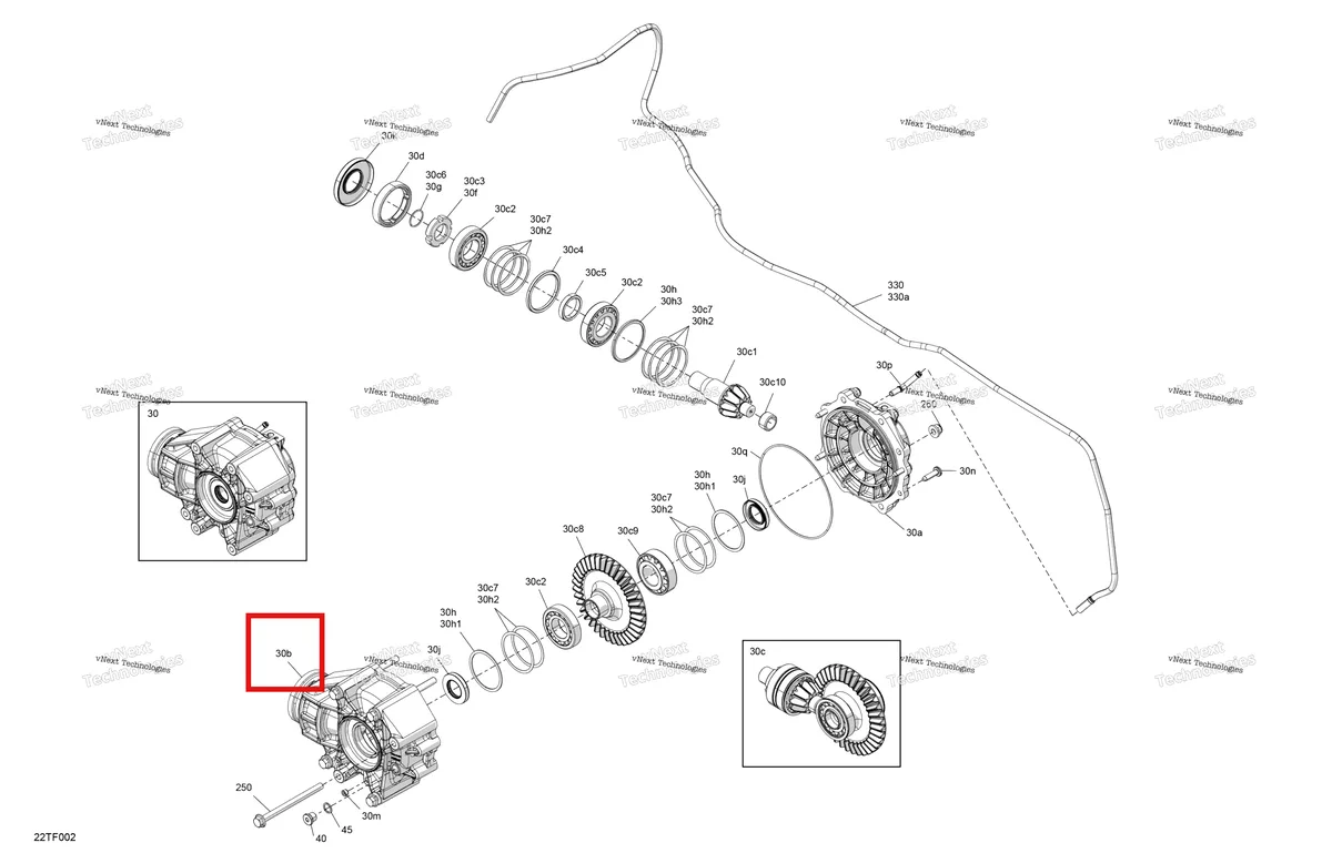 Деталь 705502180 на схеме узла 2026 Can-Am RENEGADE - 4X4 - XXC - 1000R EFI - 5VTB - Catalyst Gray Drive - Final Drive Unit