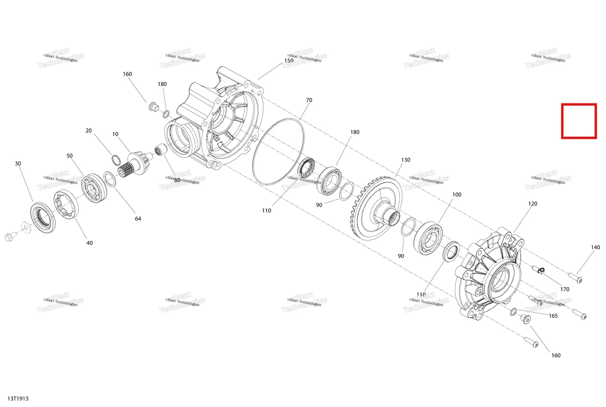 Деталь 705502195 на схеме узла 2020 Can-Am Outlander MAX 6X6 - 650 EFI Rear Drive - Final Drive Unit