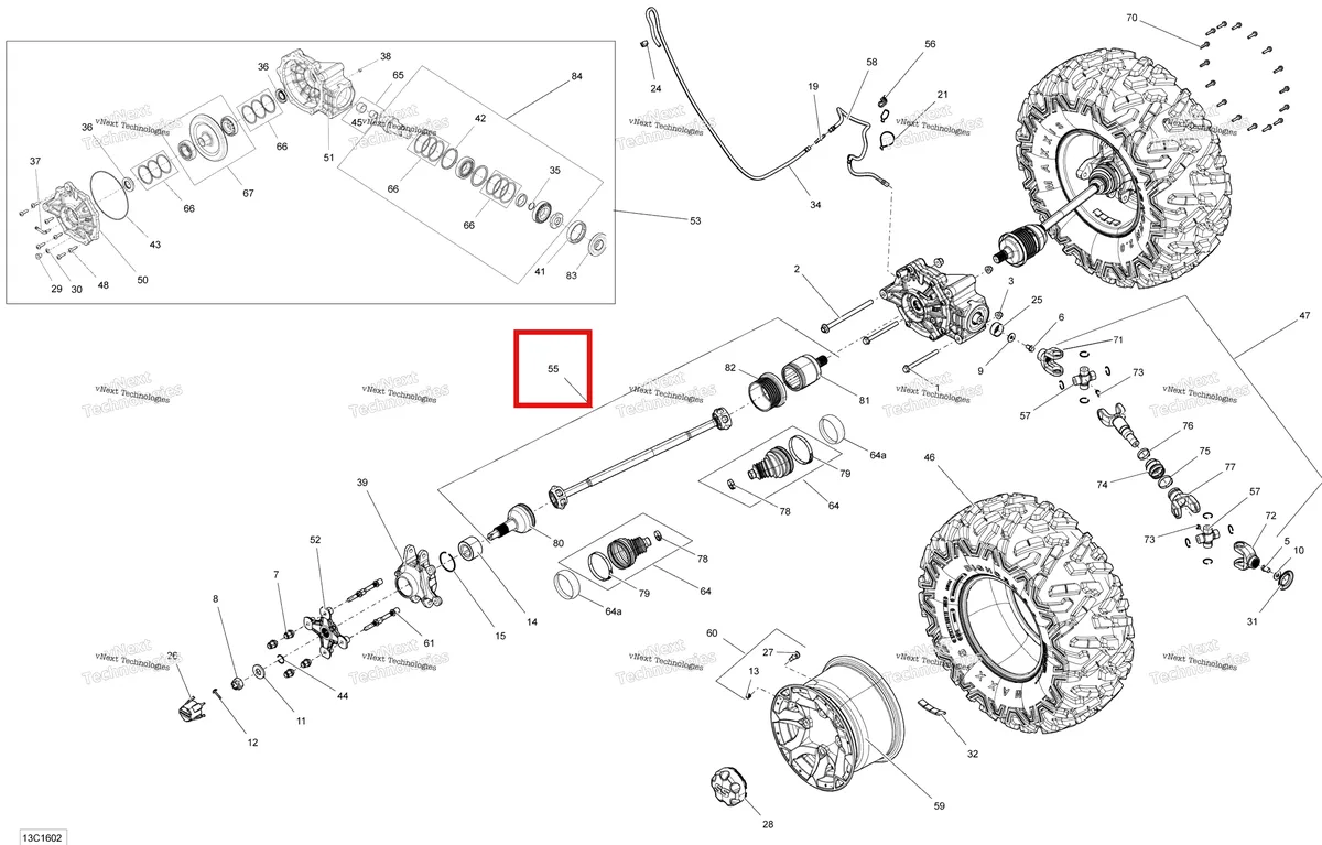 Деталь 705502351 на схеме узла 2016 Can-Am Maverick - Maverick MAX Rear Drive System