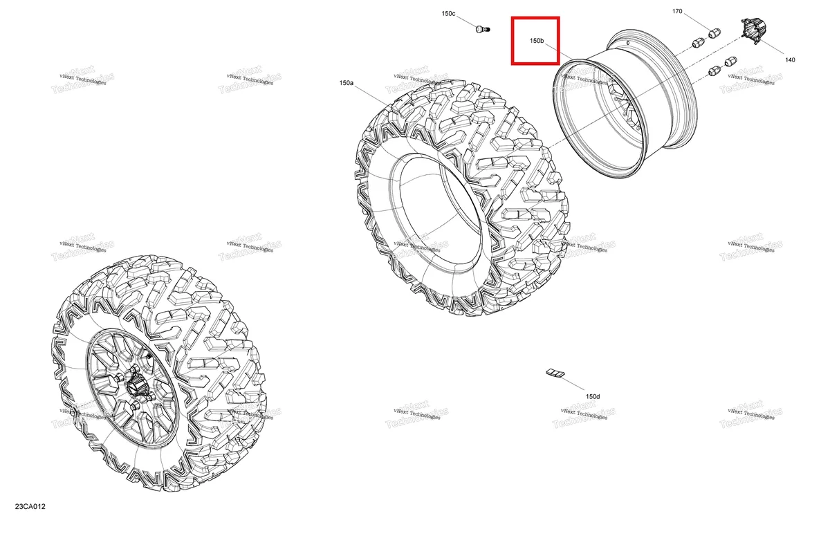 Деталь 705502493 на схеме узла 2021 Can-Am Maverick Turbo R - DS - CE Drive - Rear Wheels - Ds