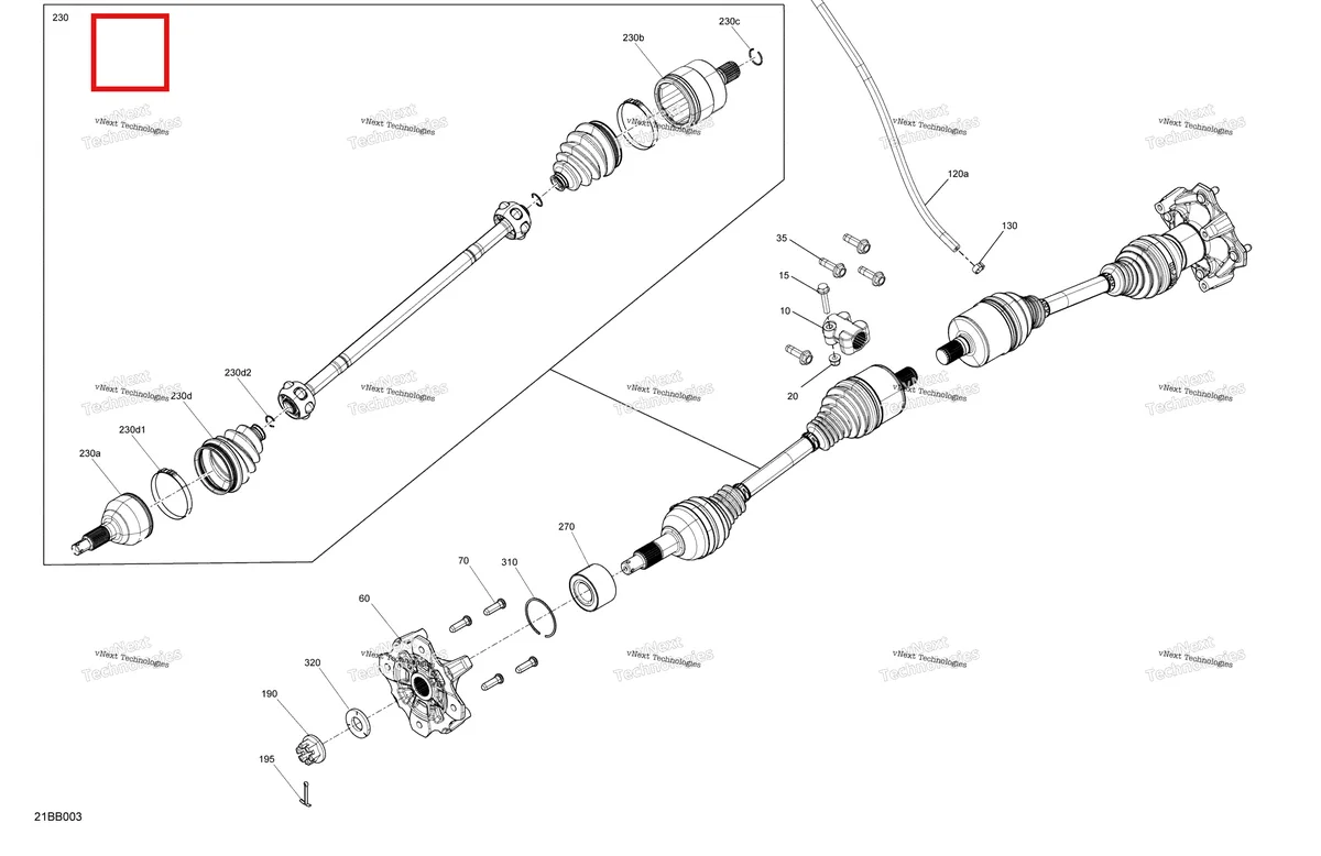 Деталь 705502541 на схеме узла 2022 Can-Am Maverick Trail 700 - BASE Drive - Rear - Common Parts