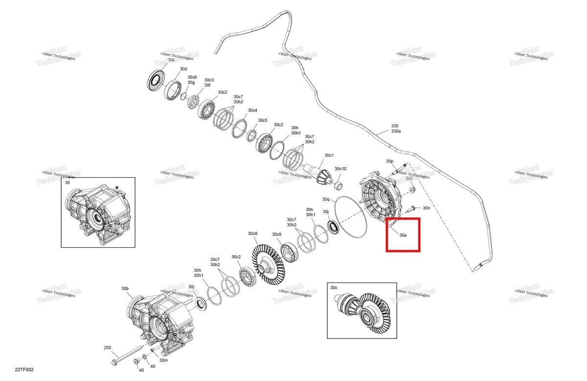 Деталь 705502547 на схеме узла 2026 Can-Am RENEGADE - 4X4 - XXC - 1000R EFI - 5VTB - Catalyst Gray Drive - Final Drive Unit