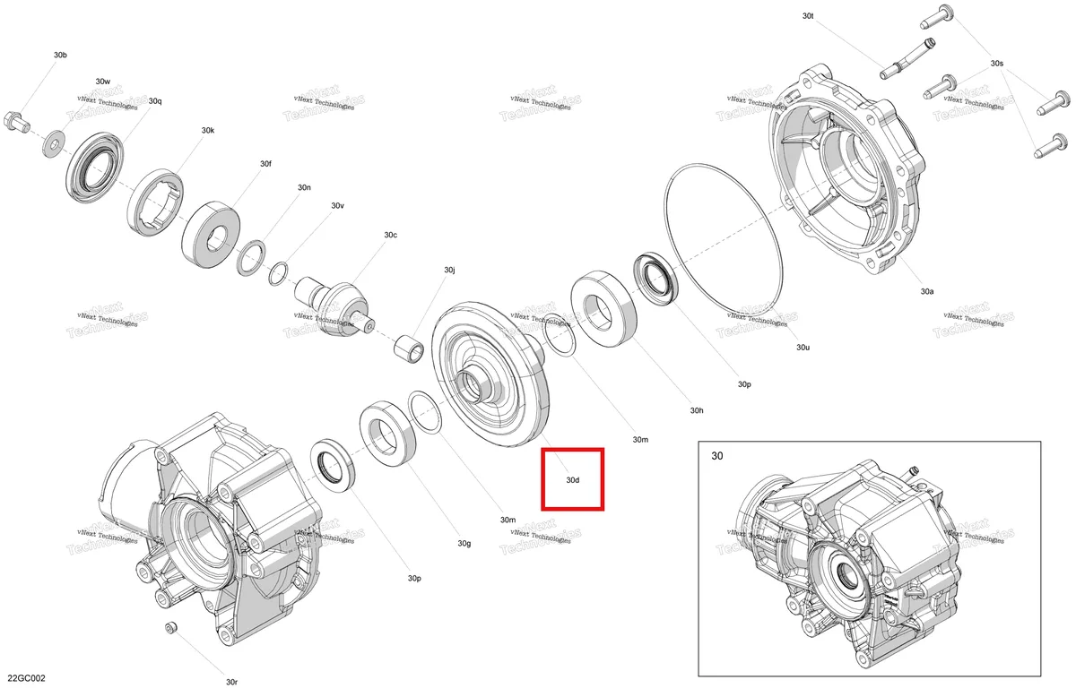 Деталь 705502682 на схеме узла Drive - Final Drive Unit