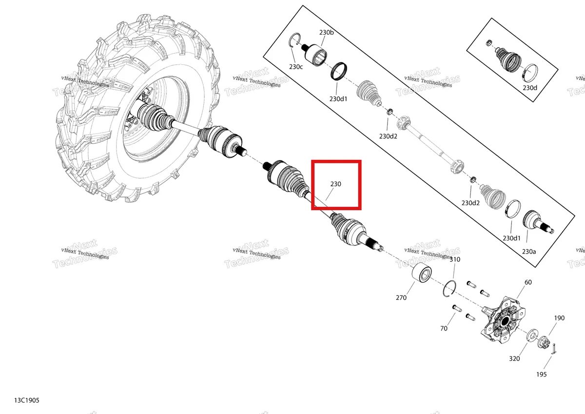 Деталь 705502755 на схеме узла 2019 Can-Am MAVERICK TRAIL 1000 - DPS - T2B SERIES Rear Drive