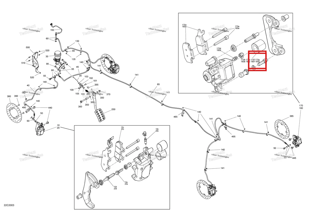 Деталь 705600083 на схеме узла 2020 Can-Am Commander MAX 1000R EFI Brakes