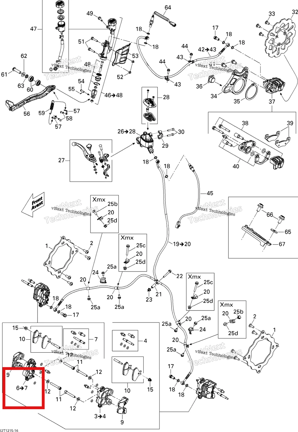 Деталь 705600404 на схеме узла 2015 Can-Am DS 450EFI STD Hydraulic Brakes