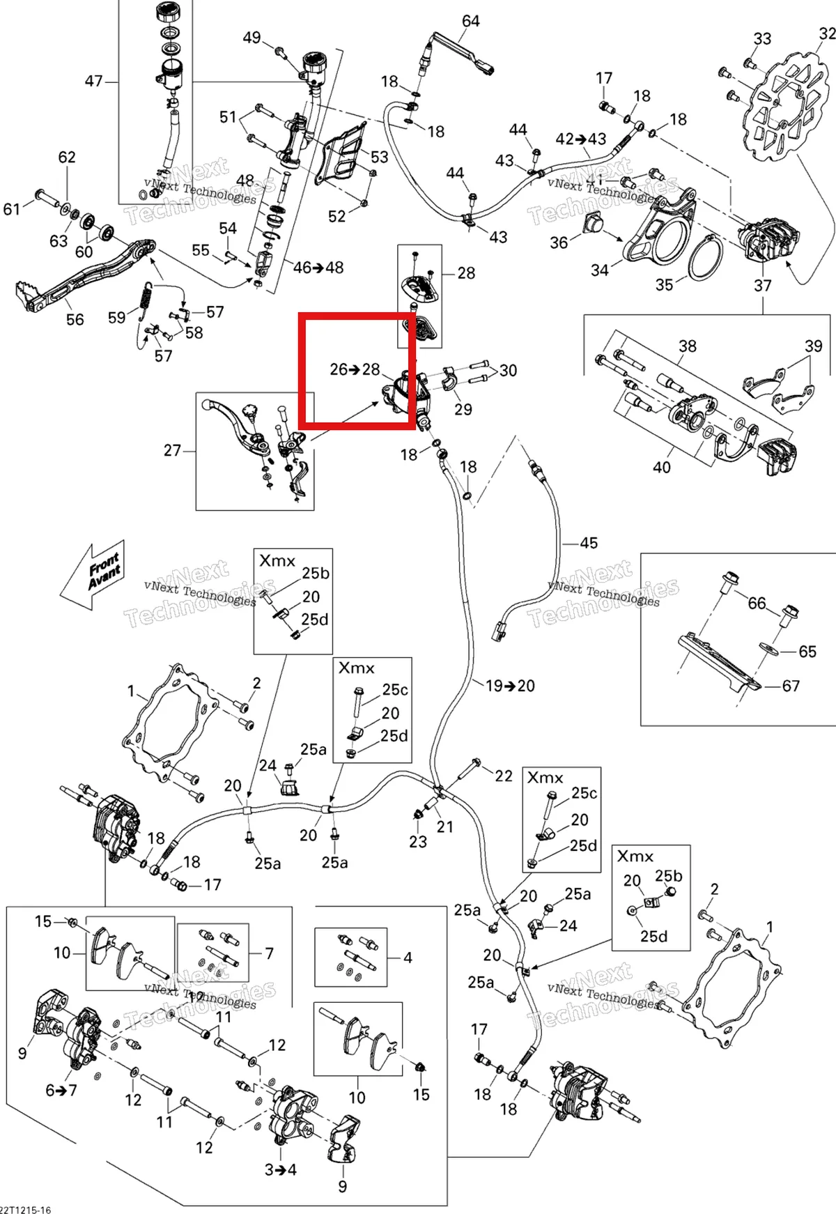 Деталь 705600409 на схеме узла 2015 Can-Am DS 450EFI STD Hydraulic Brakes