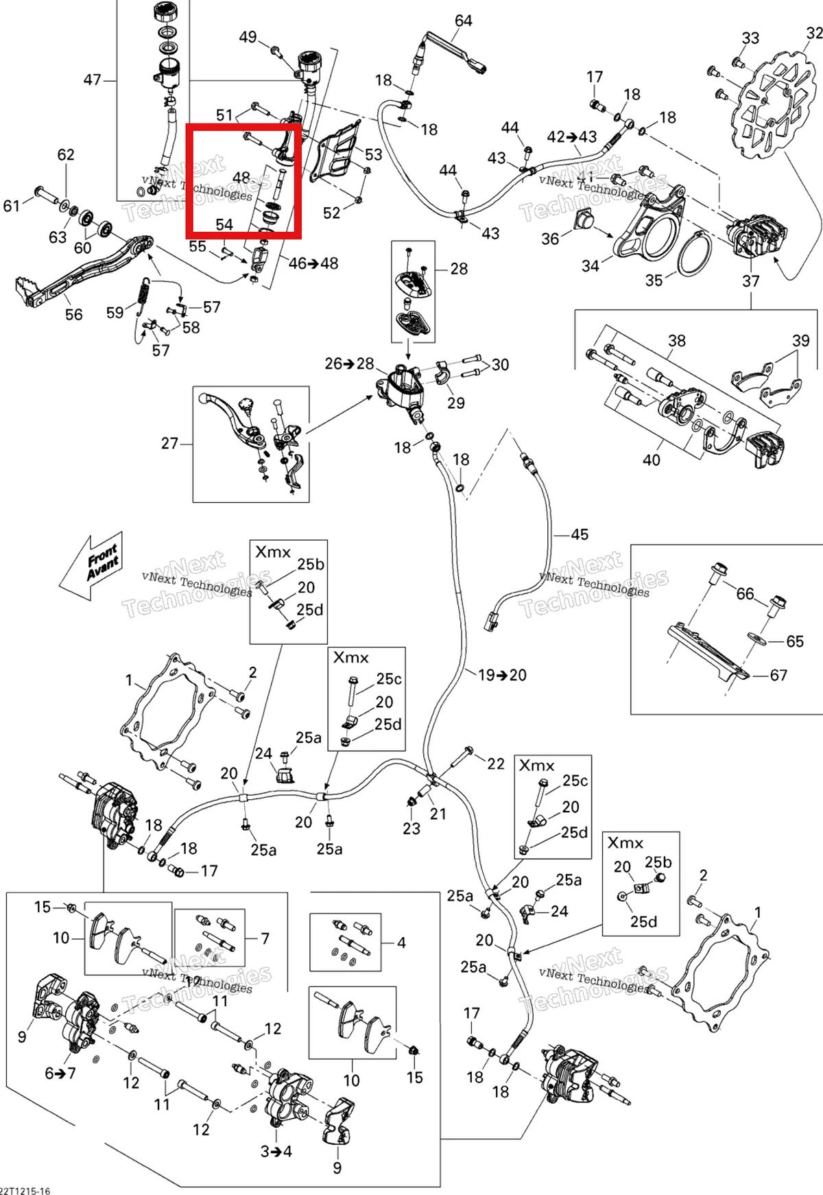 Деталь 705600498 на схеме узла 2015 Can-Am DS 450EFI STD Hydraulic Brakes