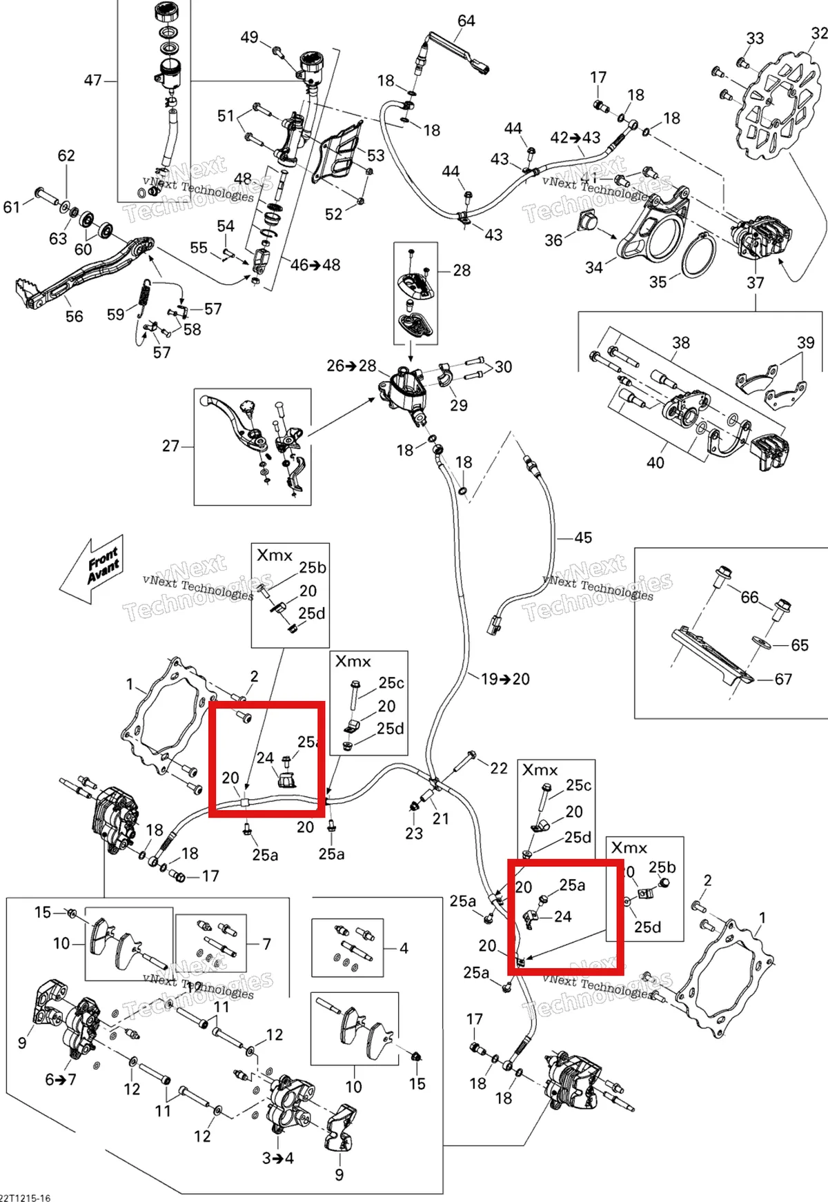 Деталь 705600553 на схеме узла 2015 Can-Am DS 450EFI STD Hydraulic Brakes