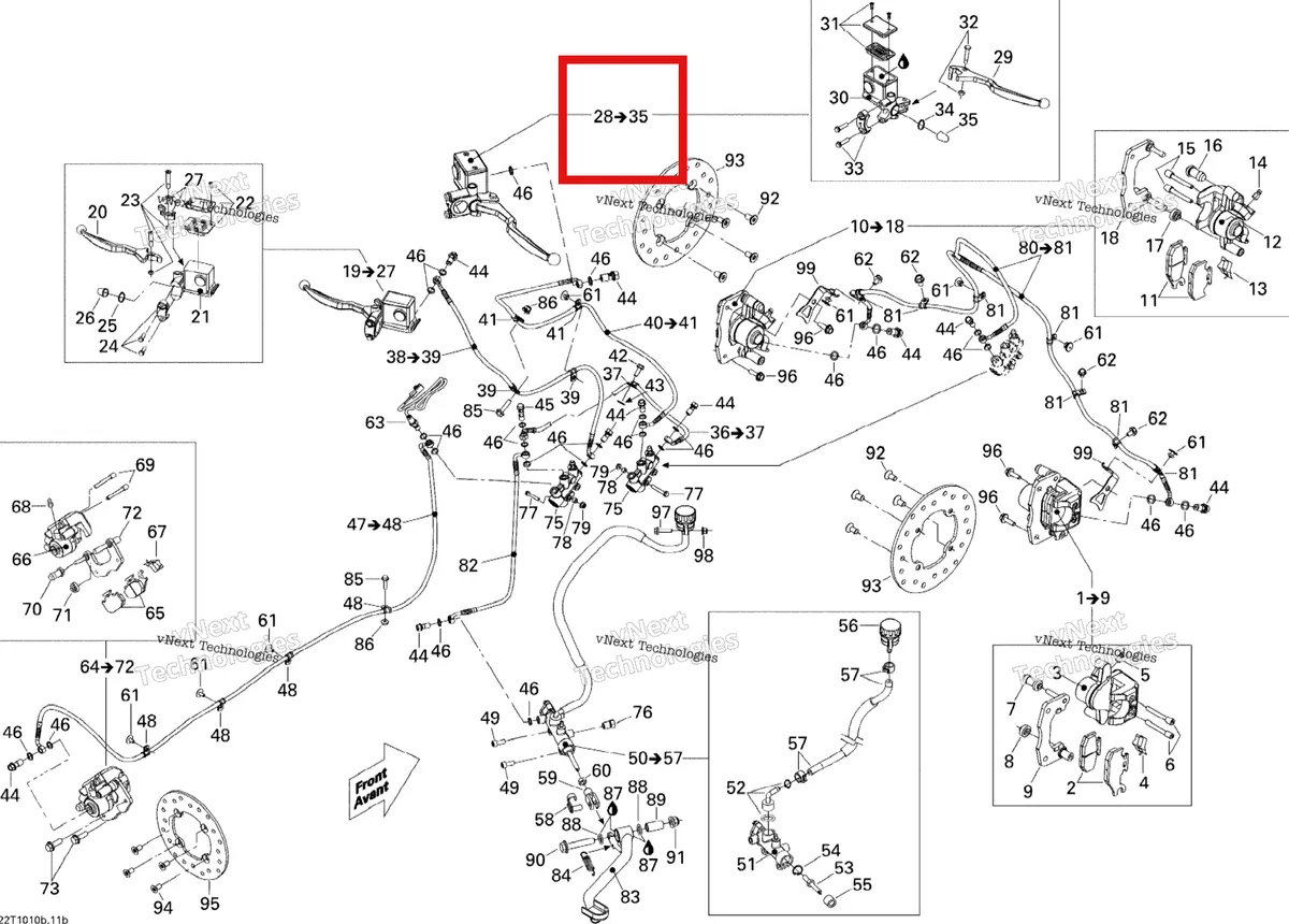 Деталь 705600596 на схеме узла 2010 Can-Am Renegade 500 EFI Hydraulic Brakes Europe