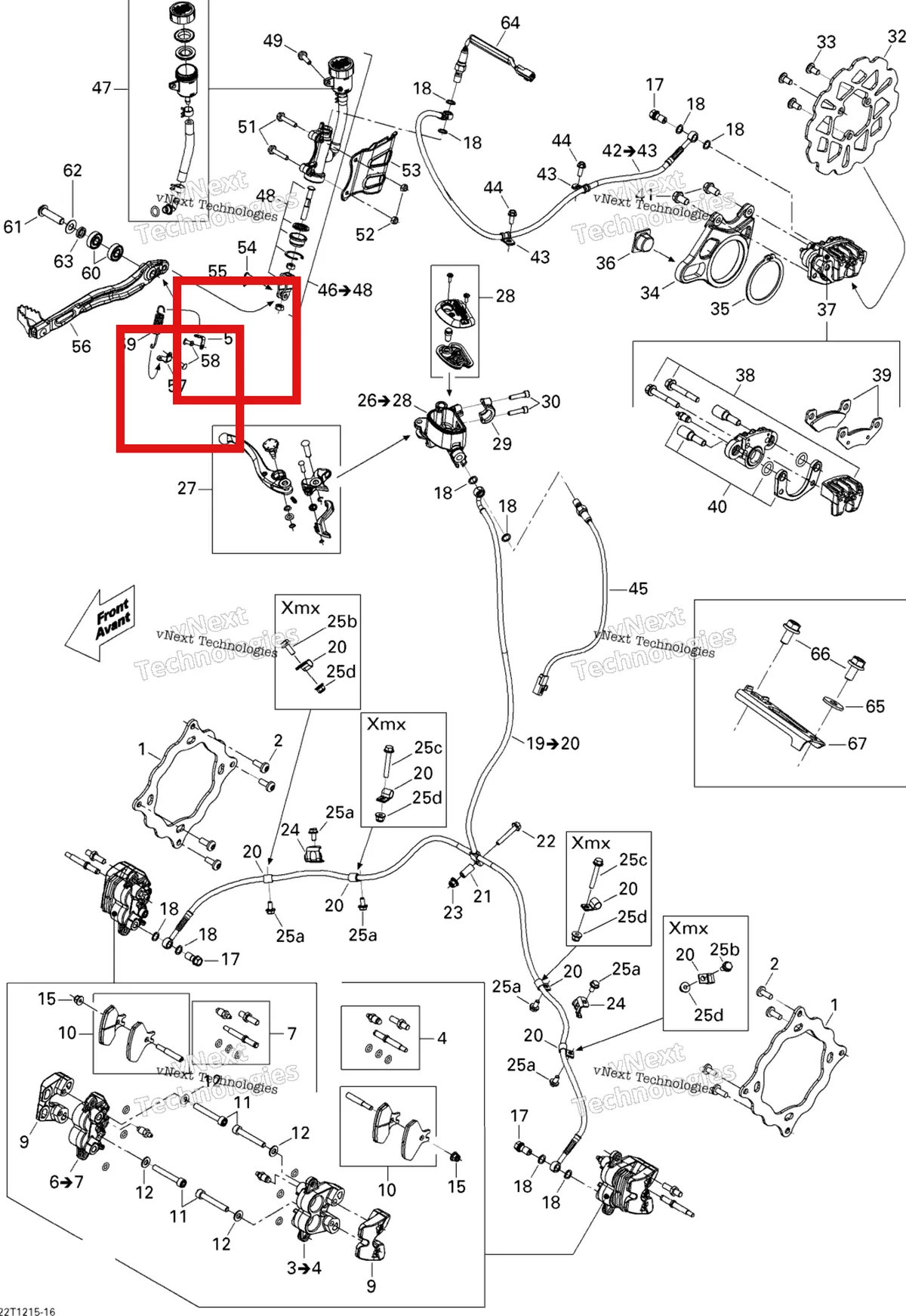 Деталь 705600631 на схеме узла 2015 Can-Am DS 450EFI STD Hydraulic Brakes
