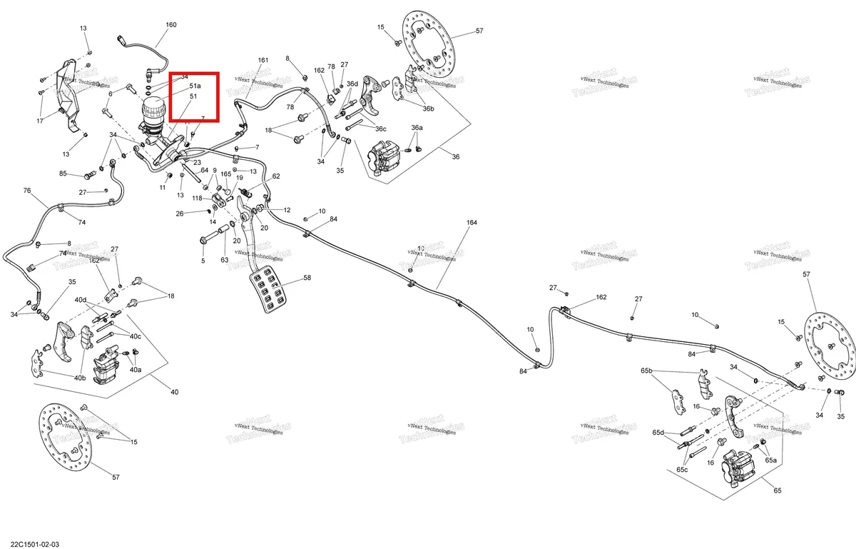 Деталь 705600681 на схеме узла 2015 Can-Am COMMANDER 1000_STD_DPS_XT_XTP Brakes