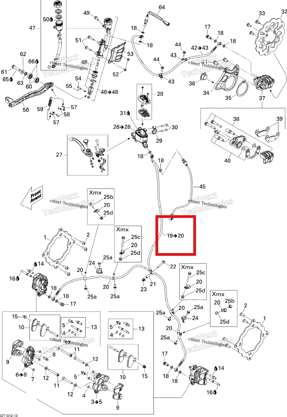 Деталь 705600712 на схеме узла 2010 Can-Am DS 450 Xxc, Xmx EFI Hydraulic Brakes