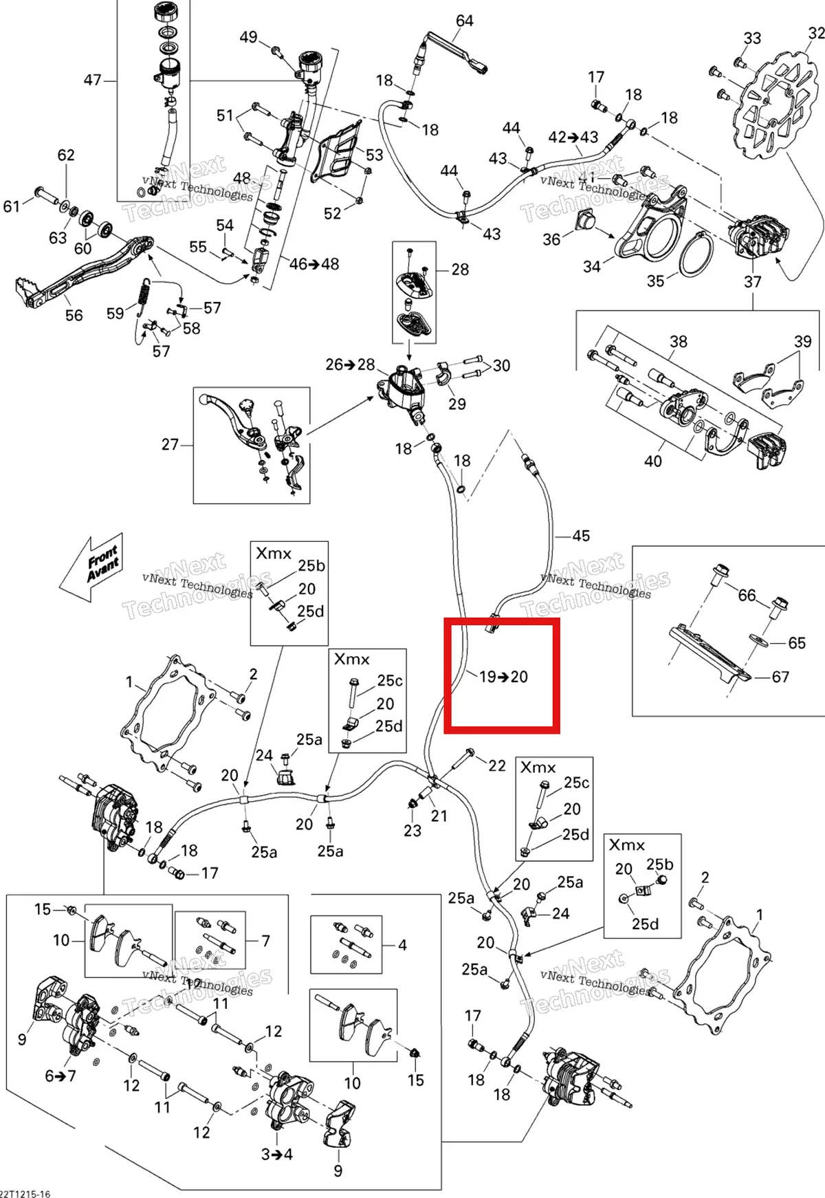 Деталь 705600951 на схеме узла 2015 Can-Am DS 450EFI STD Hydraulic Brakes