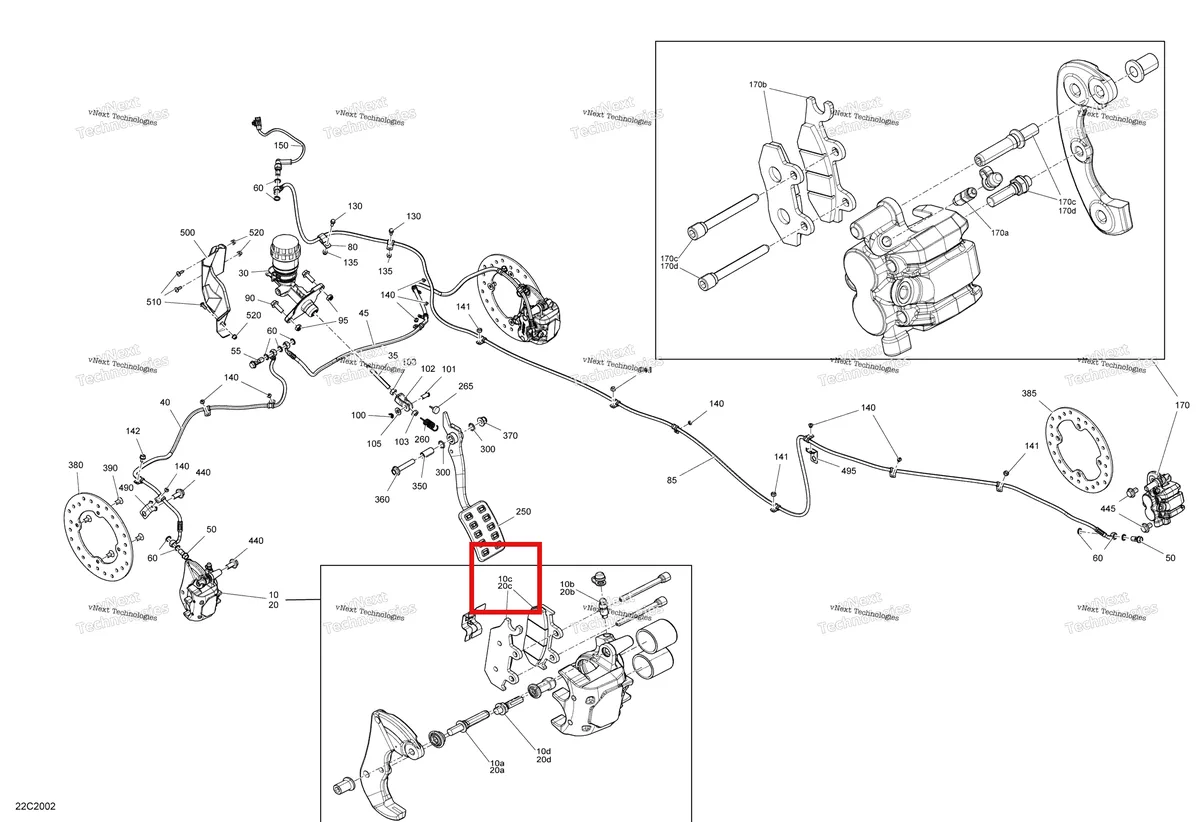 Деталь 705601150 на схеме узла 2020 Can-Am Commander 1000R EFI Brakes