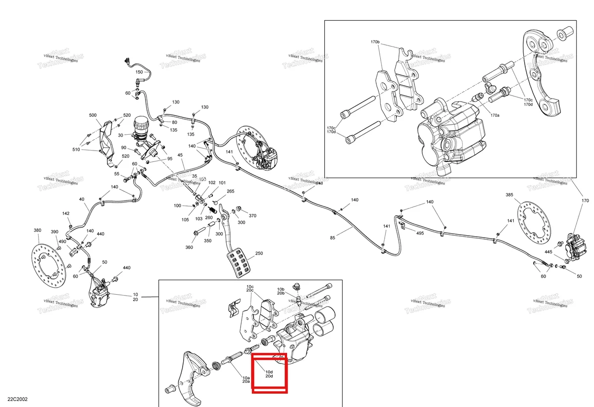 Деталь 705601151 на схеме узла 2020 Can-Am Commander 1000R EFI Brakes