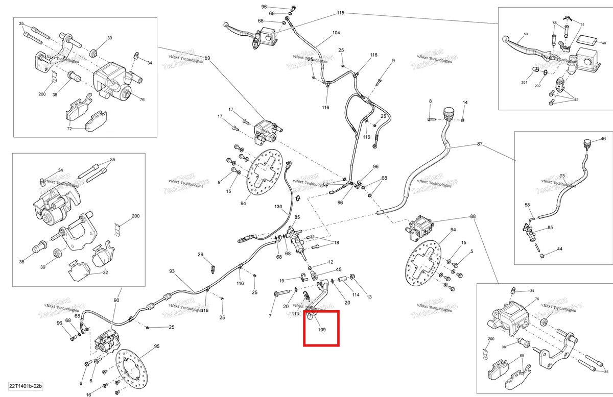 Деталь 705601154 на схеме узла 2014 Can-Am OUTLANDER 400 EFI, STD, XT Brakes Cu, Int