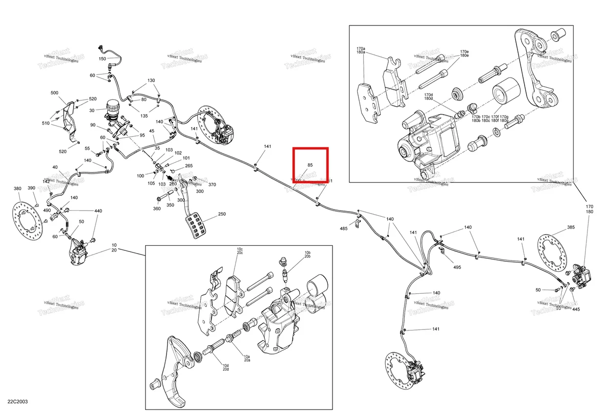 Деталь 705601173 на схеме узла 2020 Can-Am Commander MAX 1000R EFI Brakes
