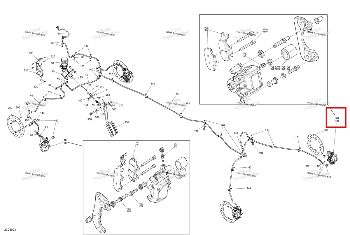 Деталь 705601174 на схеме узла 2020 Can-Am Commander MAX 1000R EFI Brakes