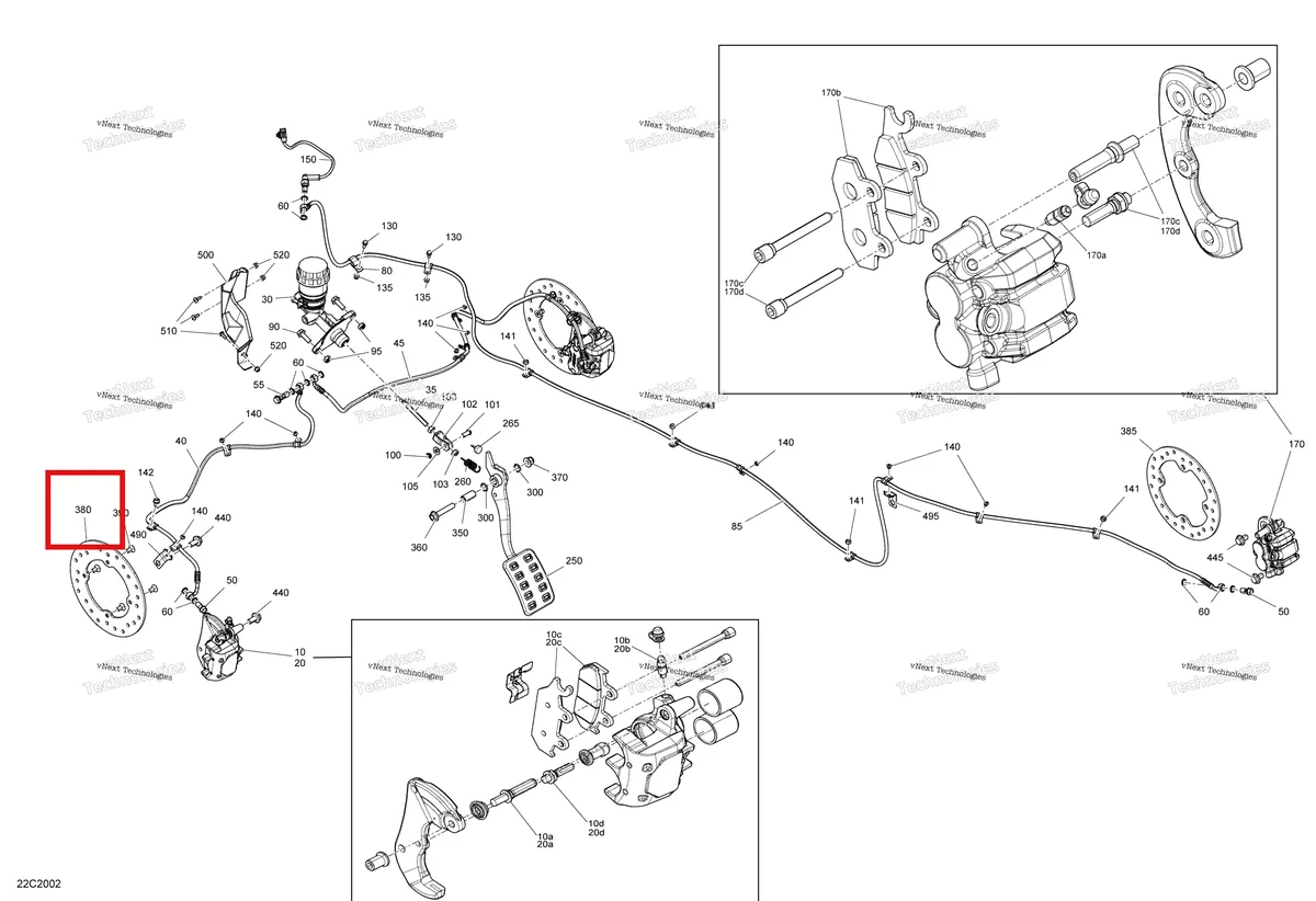 Деталь 705601178 на схеме узла 2020 Can-Am Commander 1000R EFI Brakes