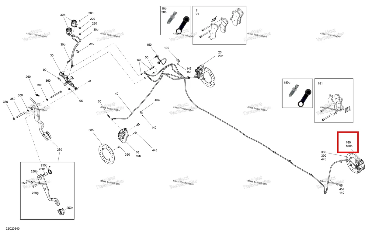 Деталь 705601467 на схеме узла 2020 Can-Am Defender HD5 Brakes