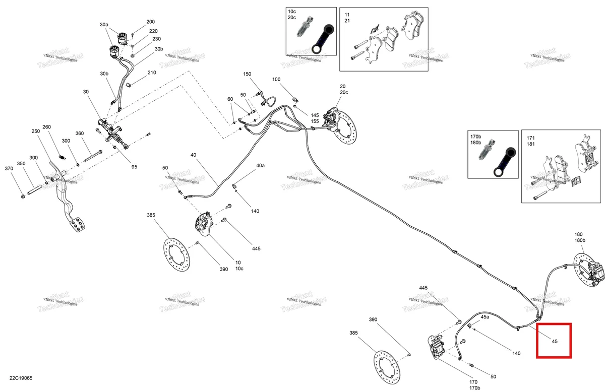 Деталь 705601499 на схеме узла 2019 Can-Am Defender MAX HD8 Brakes - Hd8