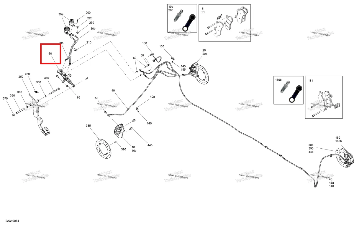 Деталь 705601549 на схеме узла 2019 Can-Am Defender HD5 Brakes - Hd5