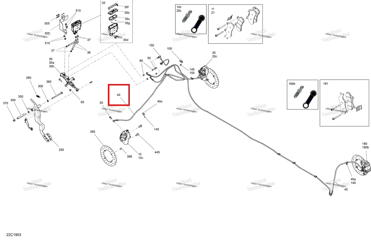 Деталь 705601623 на схеме узла 2019 Can-Am TRAXTER HD5 - T1B SERIES Brakes - Hd5