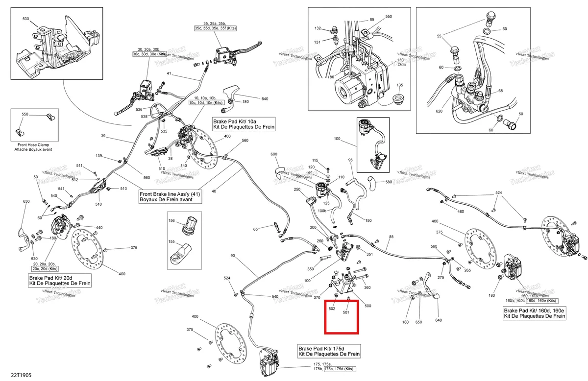 Деталь 705601688 на схеме узла 2019 Can-Am OUTLANDER 1000 EFI - T3 Brakes - 1000R Efi - Europe