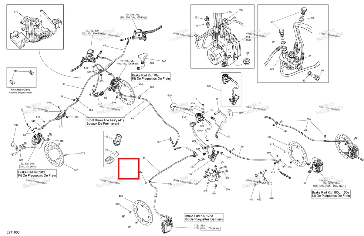 Деталь 705601689 на схеме узла 2019 Can-Am OUTLANDER 1000 EFI - T3 Brakes - 1000R Efi - Europe