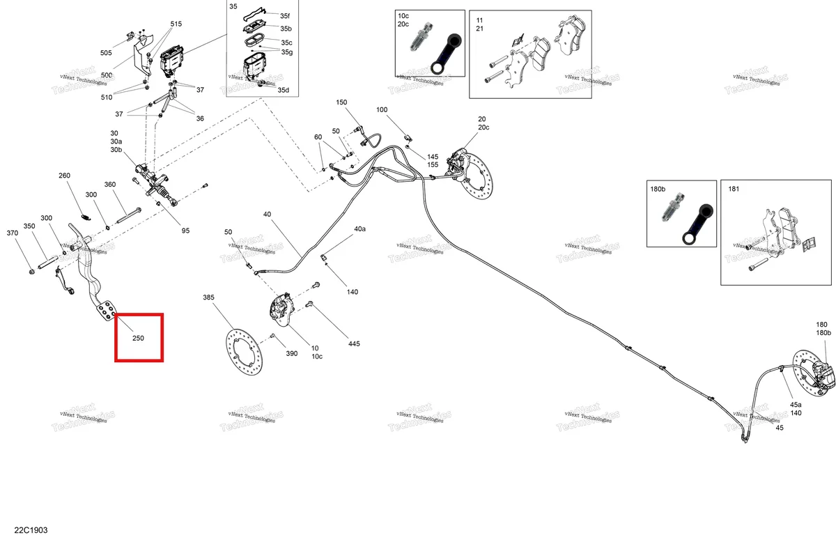 Деталь 705601730 на схеме узла 2019 Can-Am TRAXTER HD5 - T1B SERIES Brakes - Hd5
