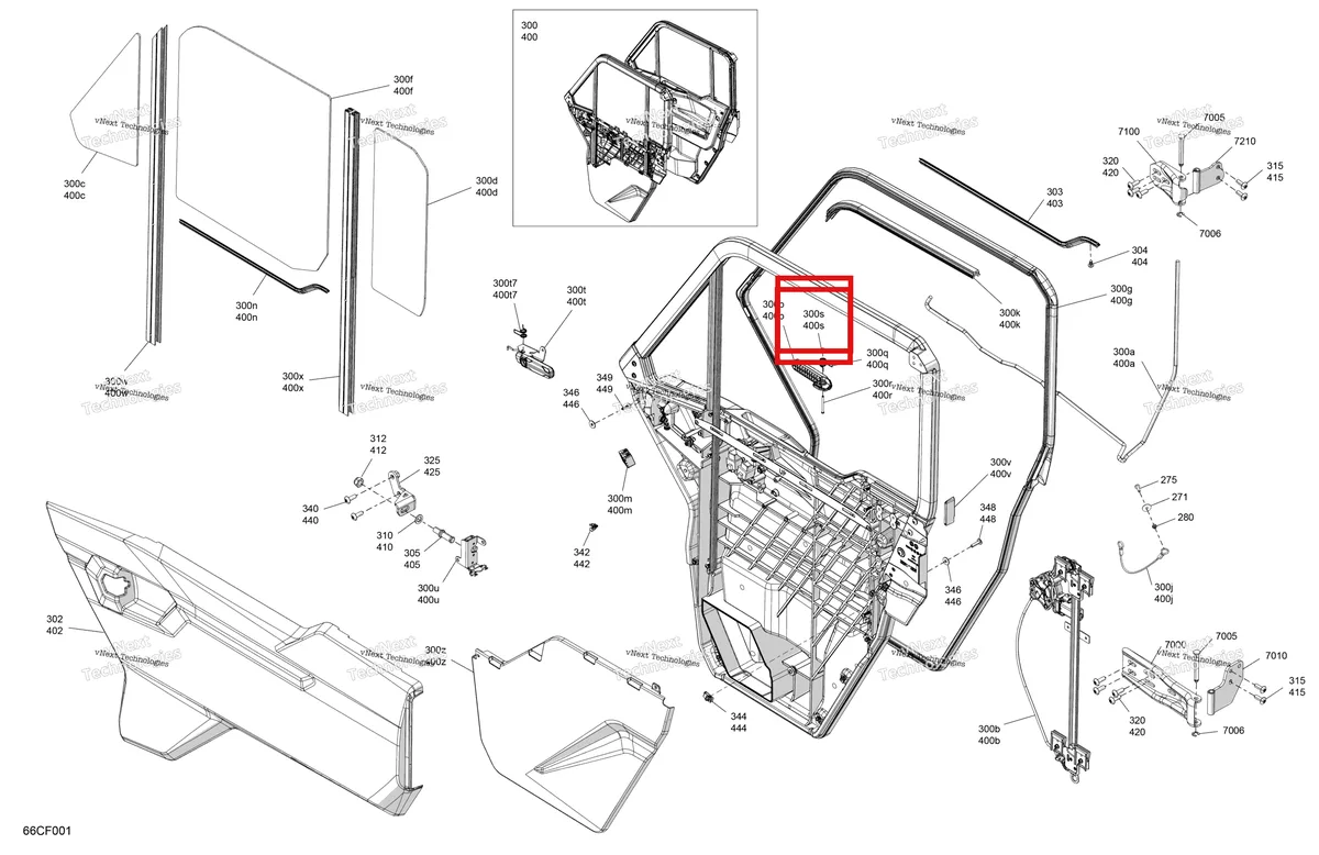 Деталь 705601875 (Наружный стопорное кольцо Can-Am Commander 1000R EFI DPS (2022) (705601875)) на схеме узла 2026 Can-Am Defender MAX - HD10 - DPSCAB - 8ATE - Compass Green - 65