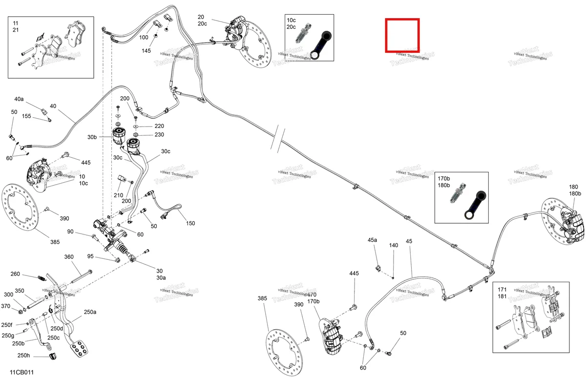 Деталь 705601888 на схеме узла 2022 Can-Am Traxter HD10 - XMR - CE Mechanic - Brake System