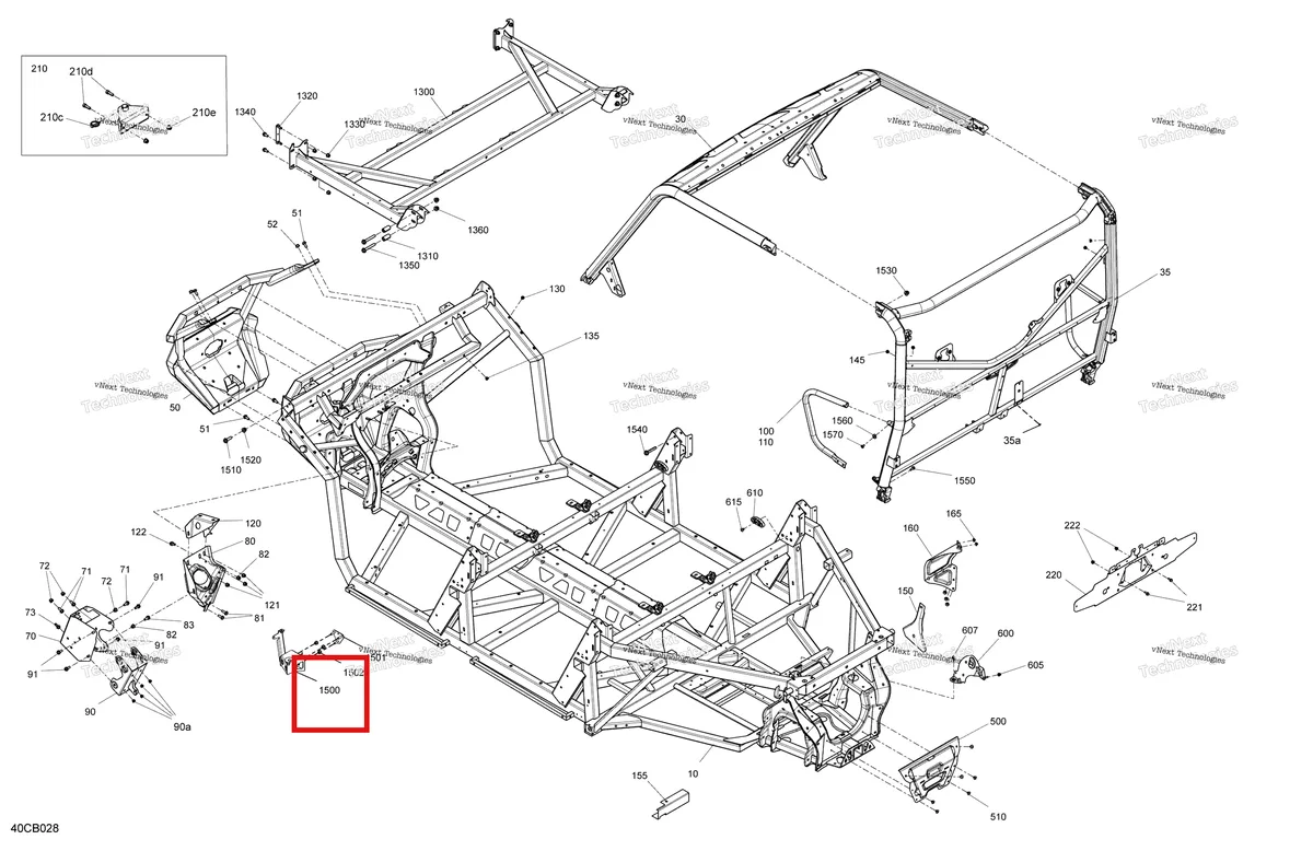 Деталь 705601905 на схеме узла 2022 Can-Am Traxter PRO HD10 - DPS - CE Frame - System