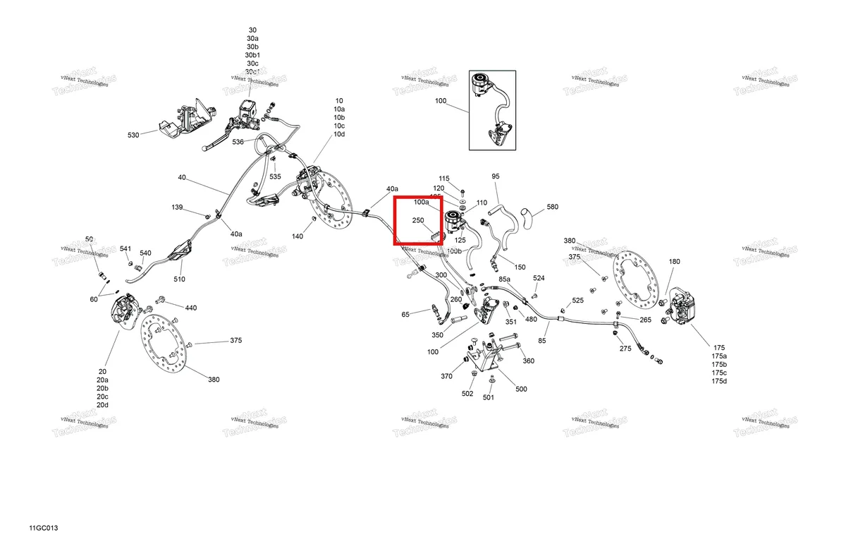 Деталь 705602049 на схеме узла 2023 Can-Am Outlander MAX 450 EFI - STD Mechanic - Brake System