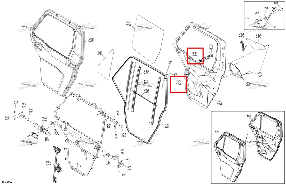 Деталь 705800050 на схеме узла 2022 Can-Am Defender MAX HD10 - LTD CAB Enclosure Cab - Front Doors