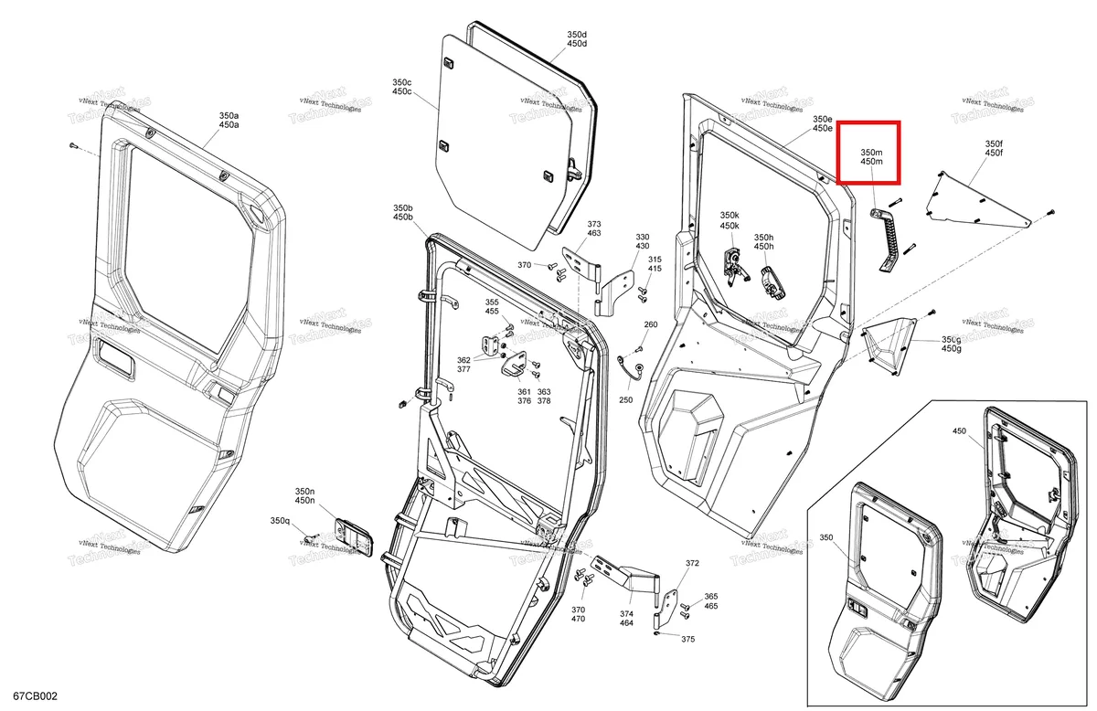 Деталь 705800243 на схеме узла 2022 Can-Am Defender MAX HD10 - LTD CAB Enclosure Cab - Rear Doors