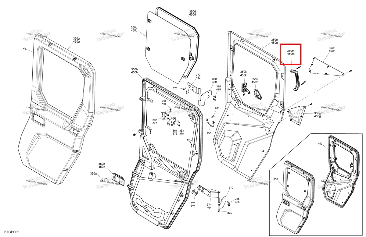 Деталь 705800244 на схеме узла 2022 Can-Am Defender MAX HD10 - LTD CAB Enclosure Cab - Rear Doors