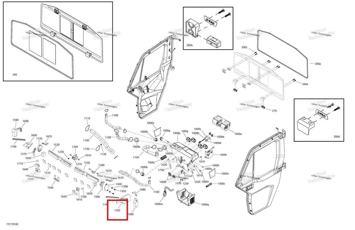 Деталь 705800265 на схеме узла 2019 Can-Am Defender MAX HD10 Enclosure Cab - Hd10 - Xt Cab - North America - Rear Window & Dash Section