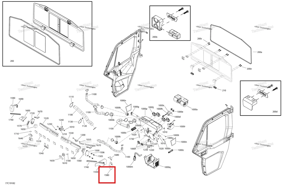 Деталь 705800268 на схеме узла 2019 Can-Am Defender MAX HD10 Enclosure Cab - Hd10 - Xt Cab - North America - Rear Window & Dash Section