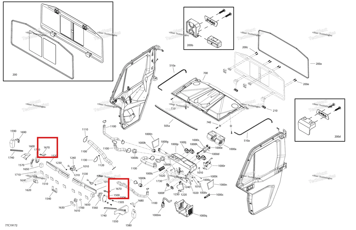 Деталь 705800277 на схеме узла 2019 Can-Am Defender HD8 Enclosure Cab - Xt Cab - North America - Dash & Roof Section
