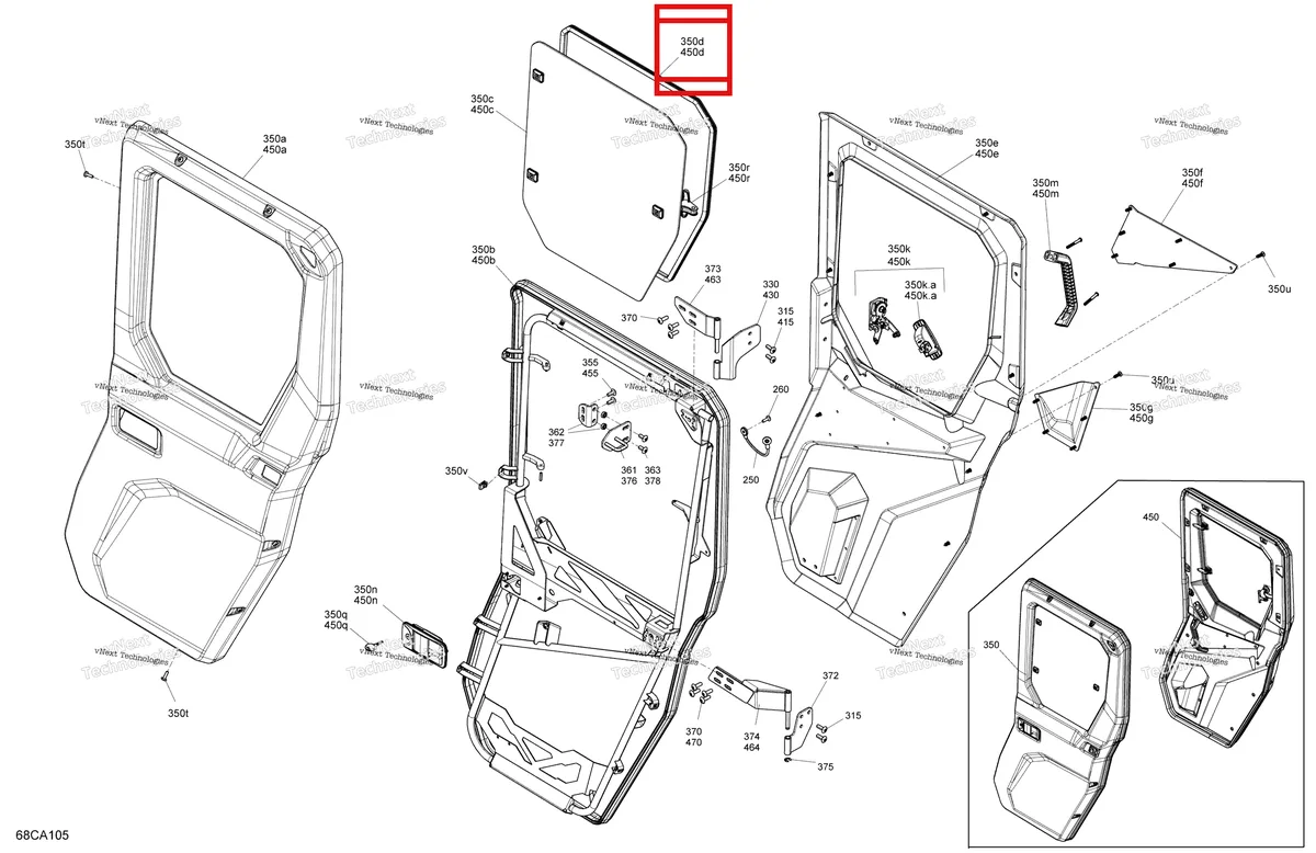 Деталь 705800297 на схеме узла 2021 Can-Am Defender MAX HD10 - LTD CAB Body - Doors - Rear Section