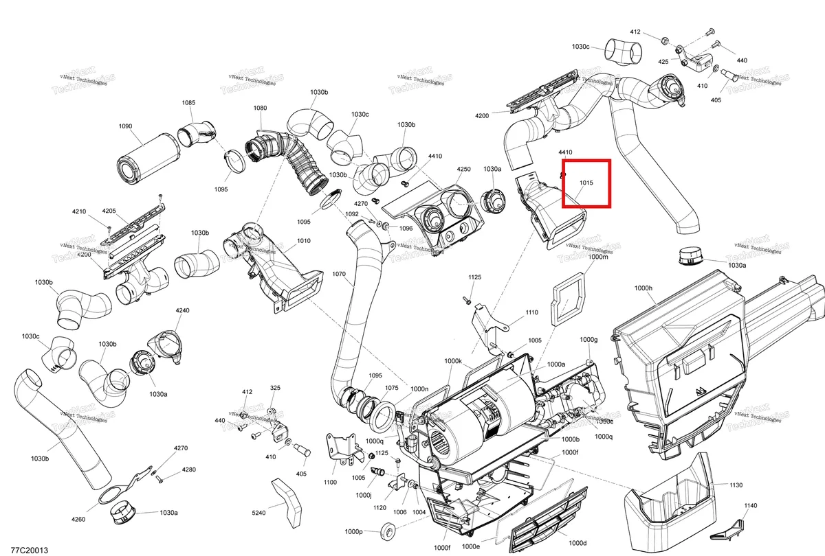 Деталь 705800429 на схеме узла 2020 Can-Am Defender HD10 - CAB Cab - Heater System