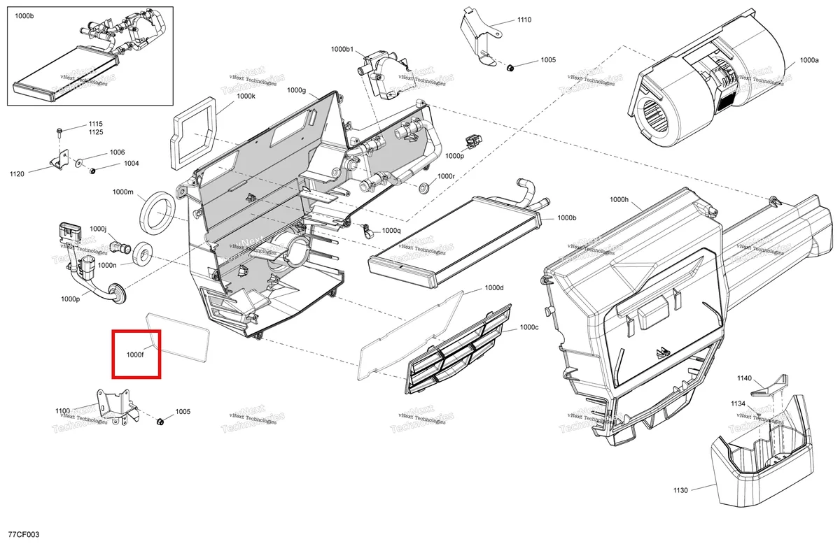 Деталь 705800430 на схеме узла 2026 Can-Am Defender - HD9 - DPS CAB - 8UTD - Compass Green - 62