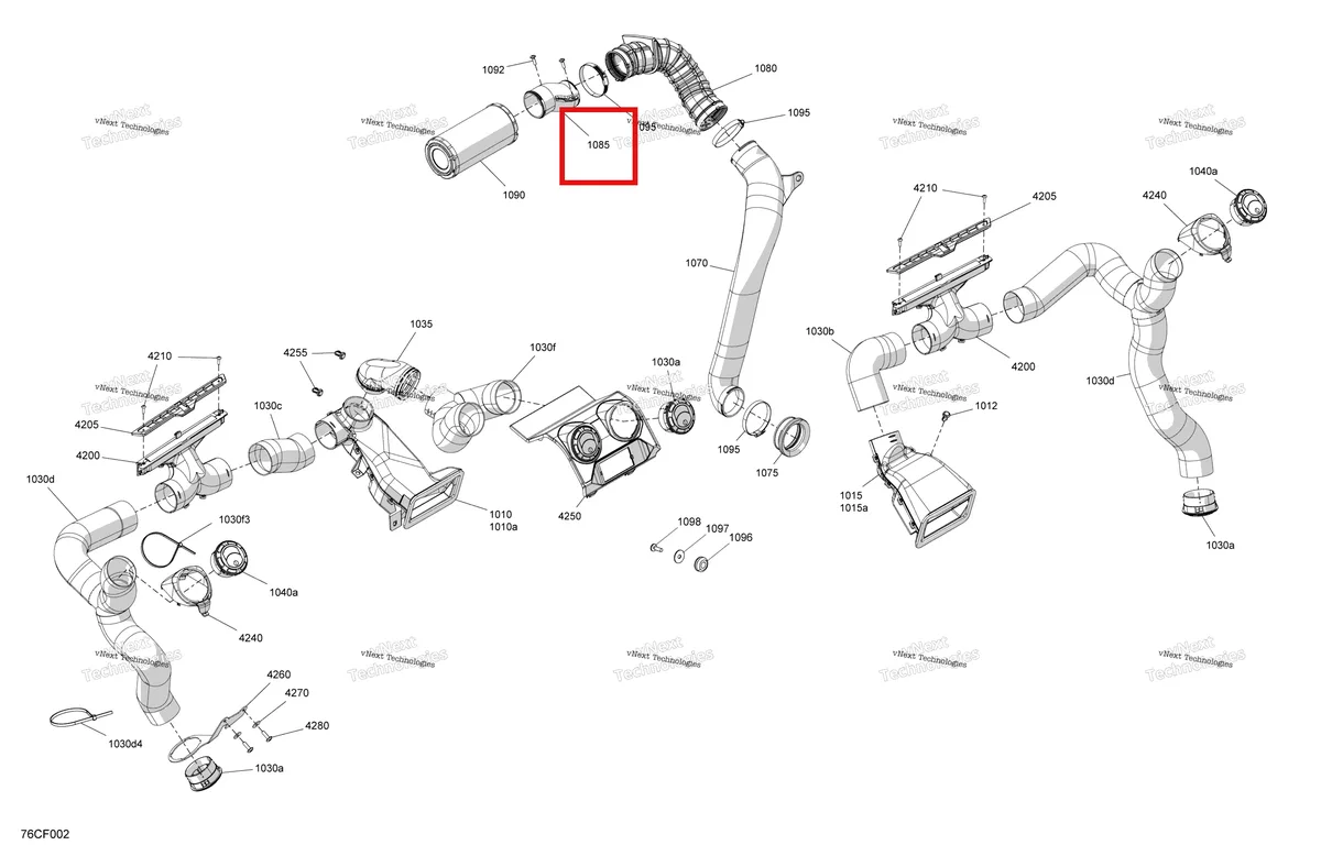Деталь 705800439 на схеме узла 2026 Can-Am Defender - HD9 - DPS CAB - 8UTD - Compass Green - 62