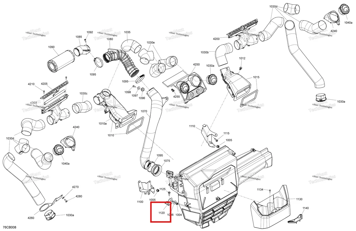 Деталь 705800444 на схеме узла Enclosure Cab - Air Conditioning System