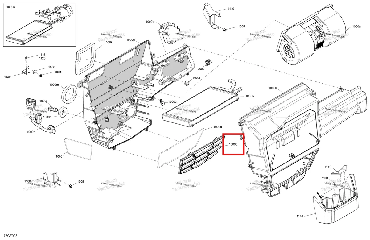 Деталь 705800453 на схеме узла 2026 Can-Am Defender - HD9 - DPS CAB - 8UTD - Compass Green - 62
